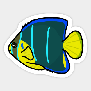 Queen Angelfish Sticker